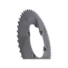 Vue de profil du plateau externe Alugear AERO noir Shimano 12 vitesses 110 BCD