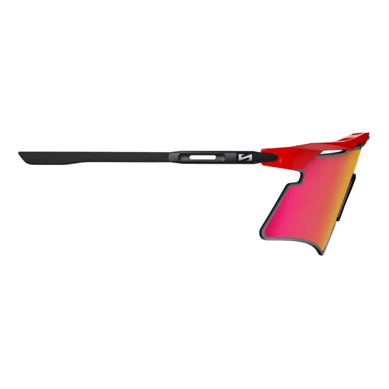 Profil des SCICON Aeroshade 2.0 Titanium Rouge Vuelta, branches noires ajustables
