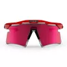 Vue de face des lunettes SCICON Aeroshade 2.0 Rouge Vuelta, écran panoramique rose miroir