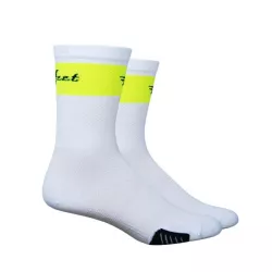 Defeet Cyclismo 5" trico white & neon yellow