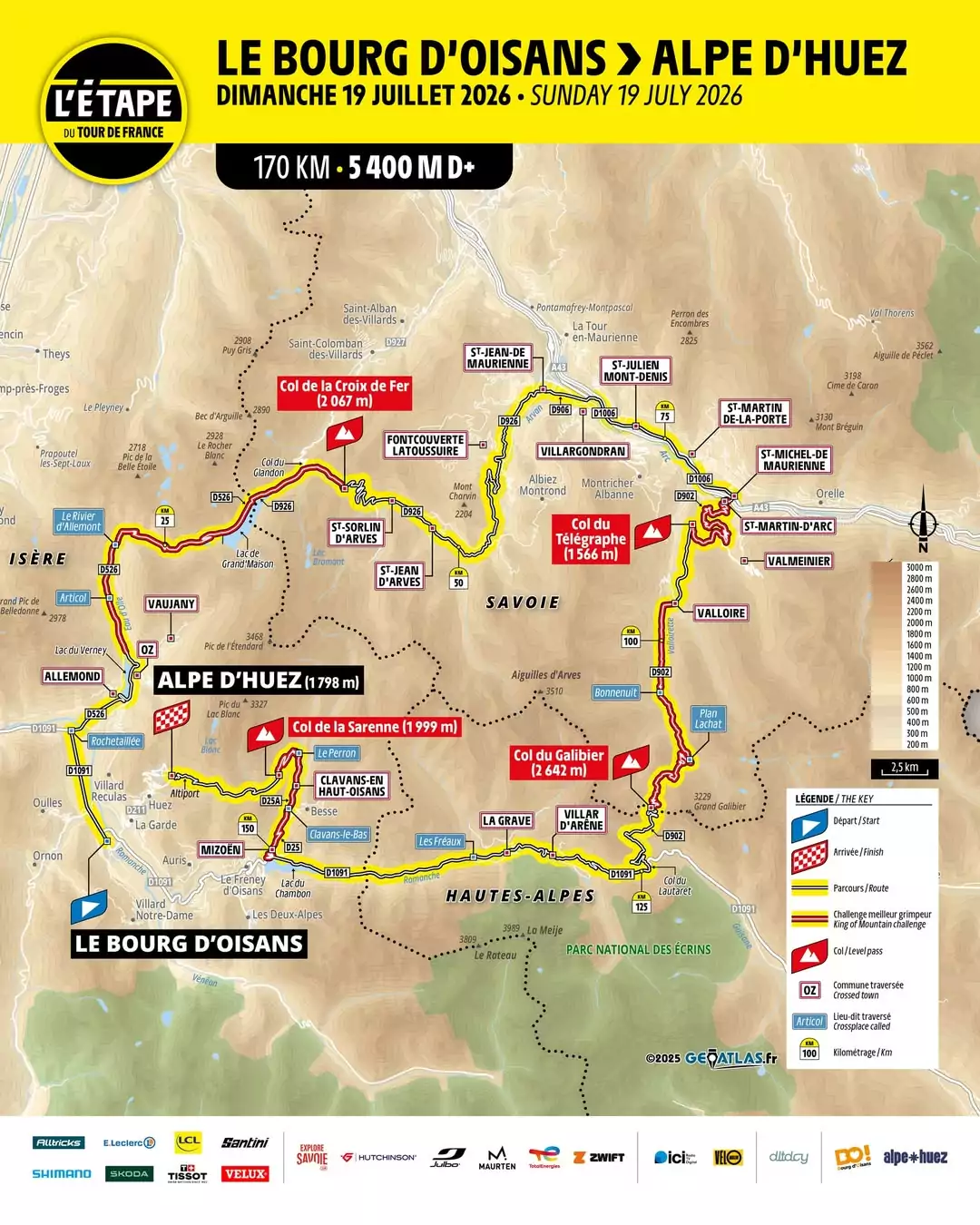 Étape du Tour 2026 : carte du parcours