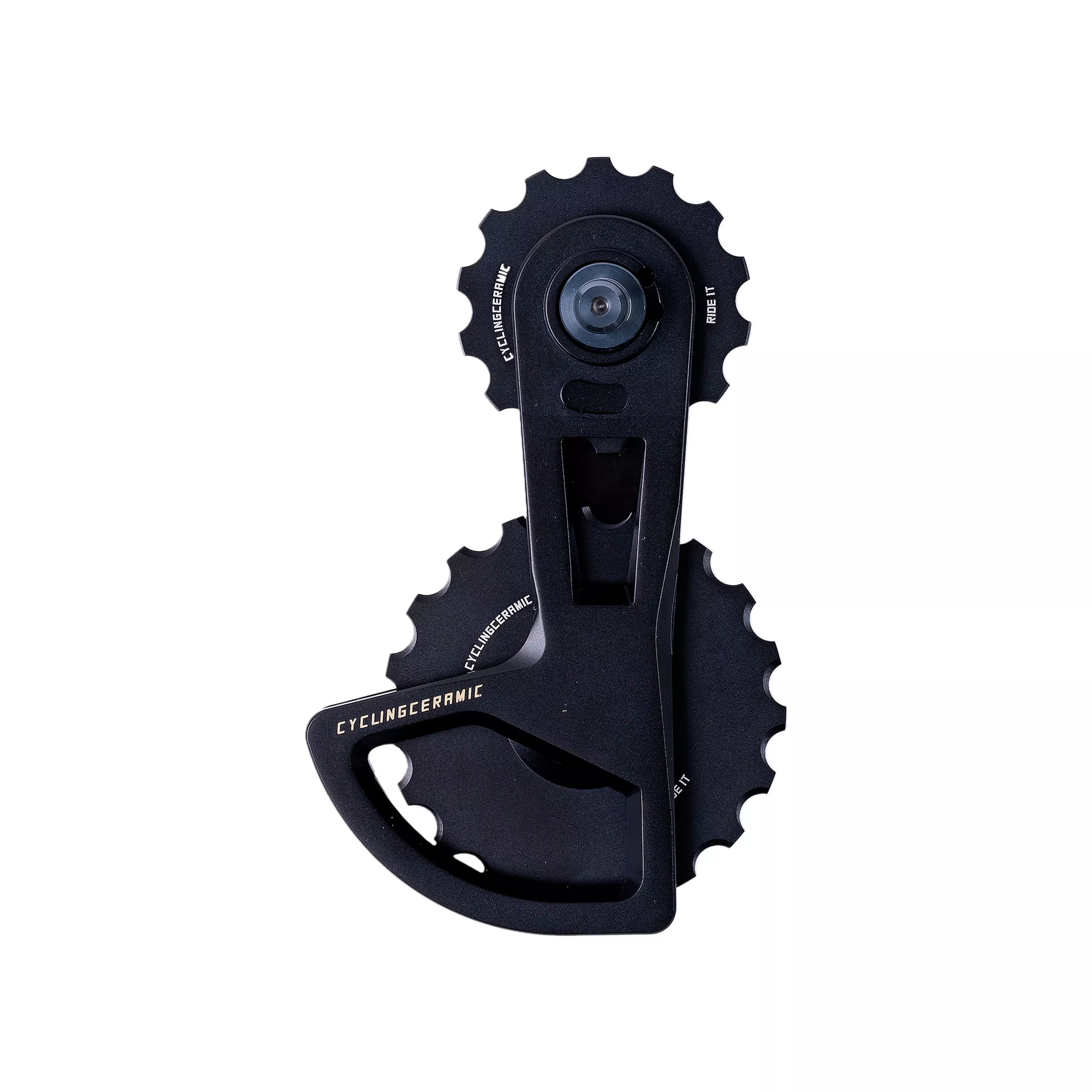 Chape CyclingCeramic Pro Shimano avec galets pleins 14 et 19 dents